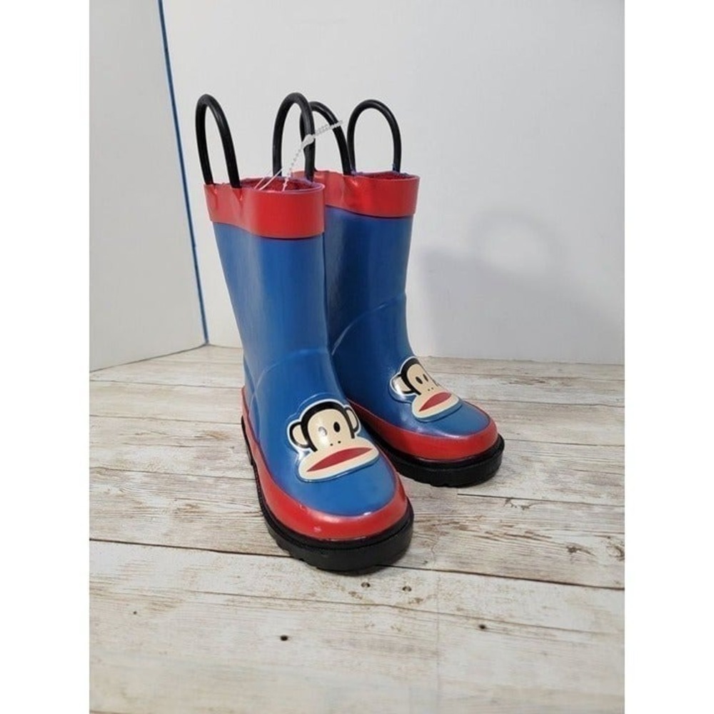 Paul Frank Kids XS 5/6 Kids Rainboots Red Blue